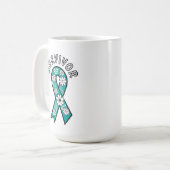 Survivor SA Teal Awareness Ribbon Kaffeetasse (Vorderseite Links)