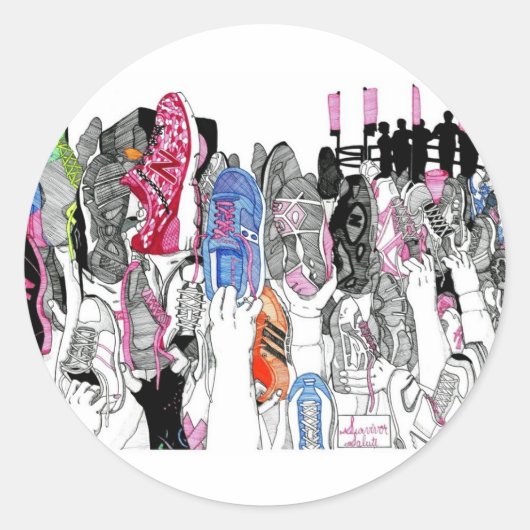 Survivor Salute Runder Aufkleber (Vorderseite)