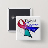 Survivor - Schilddrüsenkrebs Button (Vorne & Hinten)