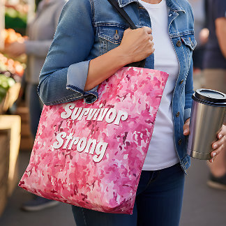 Survivor Strong Pink Camo Tasche