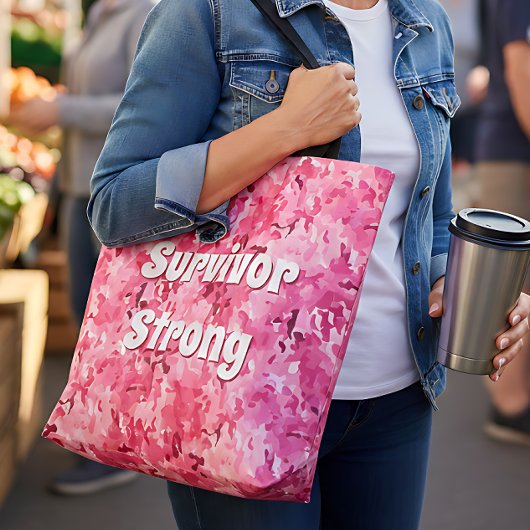 Survivor Strong Pink Camo Tasche