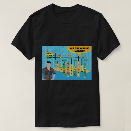 Survivor Winners Infografy T-Shirt (Design vorne)