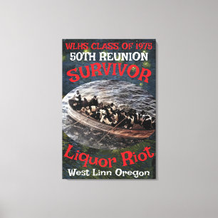 Survivor WLHS 50. WIEDERSEHEN CLASS 1975 Leinwanddruck