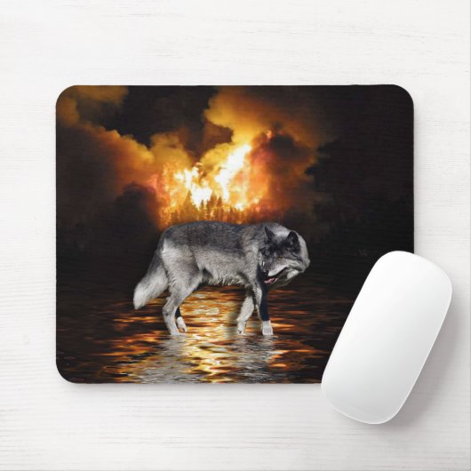 "Survivor" Wolf Mousepad (Mit Mouse)