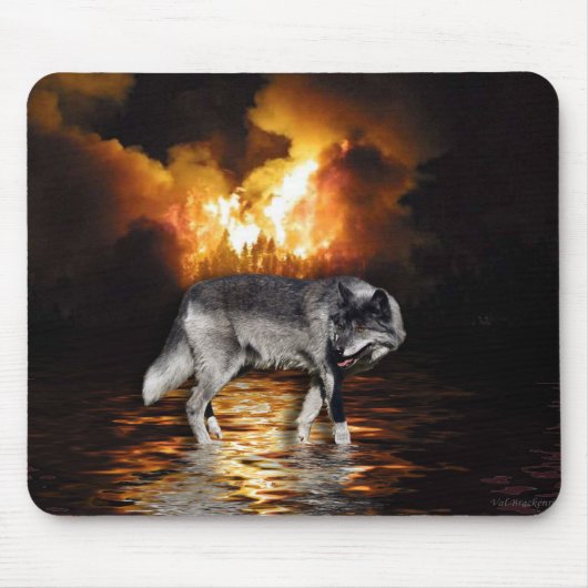 "Survivor" Wolf Mousepad (Vorne)