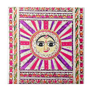 Surya Hindu-Sonnengott Fliese