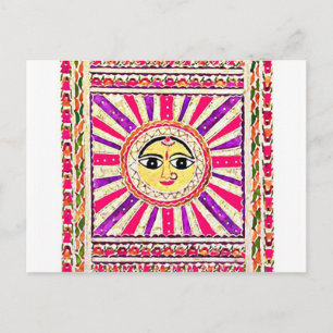 Surya Hindu Sun God Postkarte