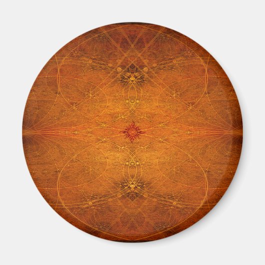 Suryasta Sun Salute Abstrakte Kunst Magnet (Vorne)