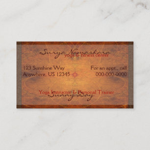 Suryasta Sun Salute Abstrakte Kunst Visitenkarte