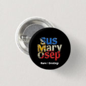 Sus Mary Osep Filipino Pride individualisierbar Button (Vorne & Hinten)