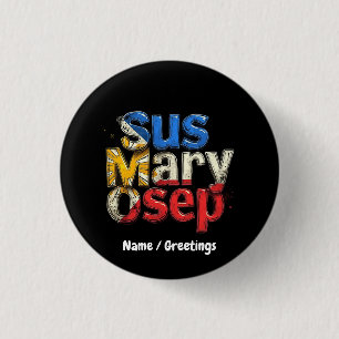 Sus Mary Osep Filipino Pride individualisierbar Button