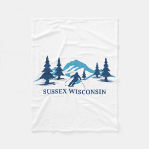 Sus Wisconsin Skigebiet Skifahren Skifahrer Fleecedecke