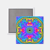 SUSAN ~ 3D-Fraktal Design Fluoro Shades Magnet (Vorderseite/Rückseite)