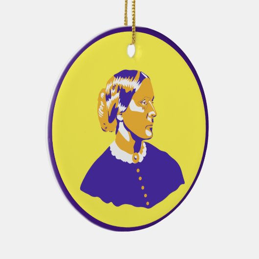 Susan B Anthony Pop Art Street Style Suffrage Keramik Ornament (Rechts)