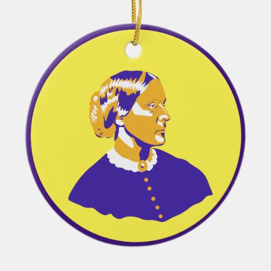 Susan B Anthony Pop Art Street Style Suffrage Keramik Ornament (Vorne)
