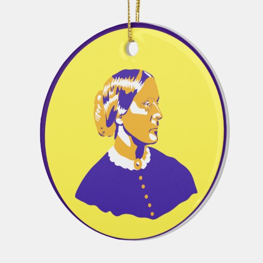 Susan B Anthony Pop Art Street Style Suffrage Keramik Ornament (Links)