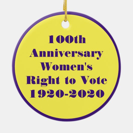 Susan B Anthony Pop Art Street Style Suffrage Keramik Ornament (Hinten)