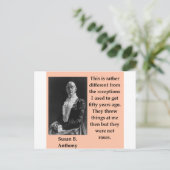Susan b anthony postkarte (Stehend Vorderseite)