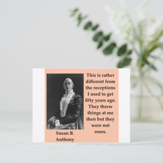 Susan b anthony postkarte (Stehend Vorderseite)
