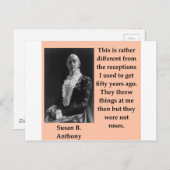 Susan b anthony postkarte (Vorne/Hinten)