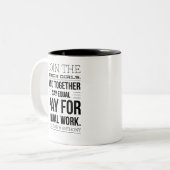 Susan B Anthony Pro Gewerkschaft Zitat Zweifarbige Tasse (Vorderseite Links)