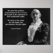 Susan B. Anthony Quote Poster (Vorne)