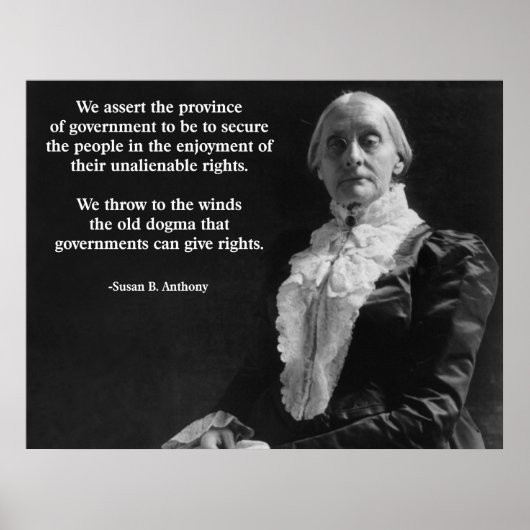 Susan B. Anthony Quote Poster (Vorne)