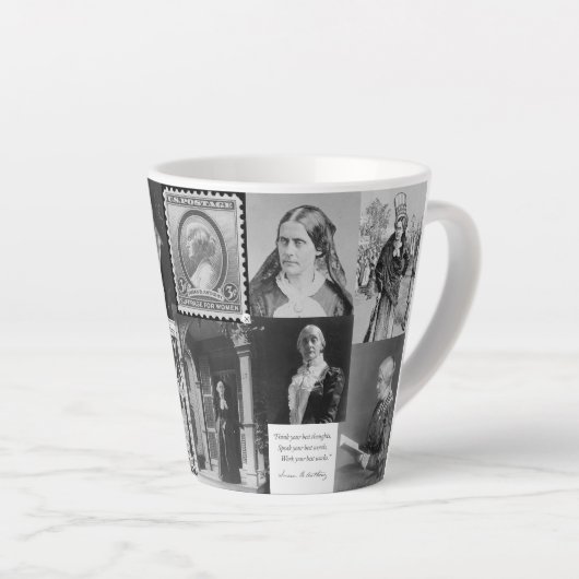 Susan B Anthony Suffrage Collage Feminist Milchtasse (Rechte Ecke)
