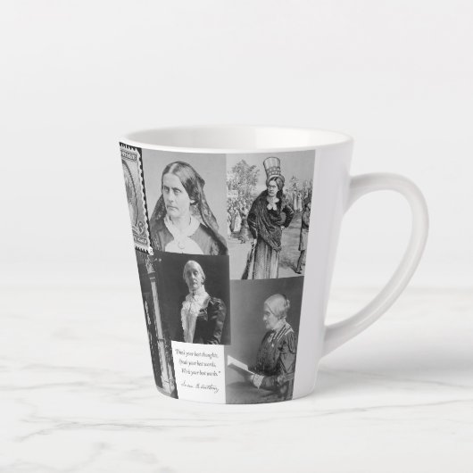 Susan B Anthony Suffrage Collage Feminist Milchtasse (Rechts)
