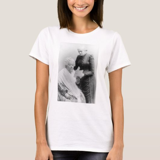 Susan B. Anthony und Elizabeth-Transportgestell T-Shirt (Vorderseite)