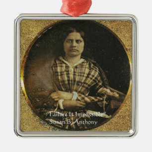 Susan B. Anthony Weisheitszitat Geschenke & Karten Silbernes Ornament
