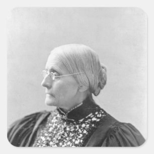 Susan Brownell Anthony c.1890-1906 Quadratischer Aufkleber