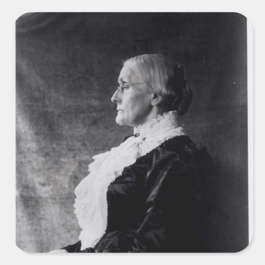 Susan Brownell Anthony Quadratischer Aufkleber (Vorderseite)