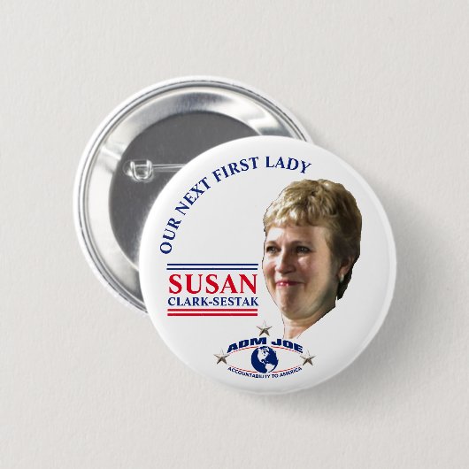Susan Clark-Sestak für First Lady Button (Vorne & Hinten)