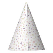 Susan Confetti Watercolor Dots Party Hat Partyhütchen (Rückseite)