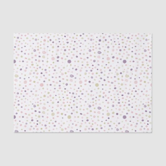 Susan Confetti Watercolor Dots Tissue Paper Seidenpapier (Vorderseite)
