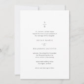 Susan Elegant Modern Wedding Einladung (Vorderseite)