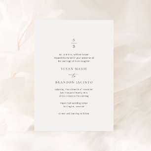 Susan Elegant Modern Wedding Einladung