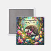 SUSAN ~ Igel auf Ostereiersuche ~ Magnet (Vorderseite/Rückseite)