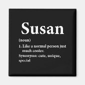 Susan Name Definition Funny D  Magnet (Vorne)