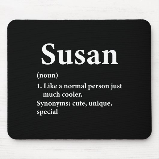 Susan Name Definition Funny D Mousepad (Vorne)