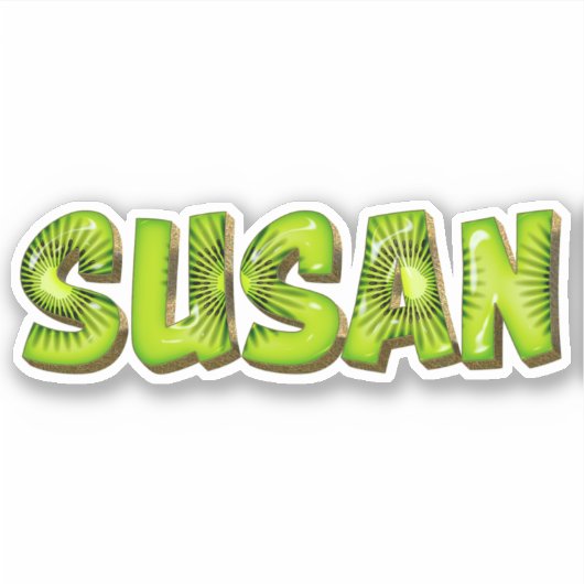 Susan Name Kiwi Design Aufkleber Sticker (Vorderseite)