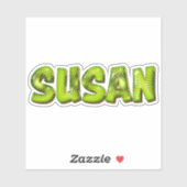 Susan Name Kiwi Design Aufkleber Sticker (Blatt)