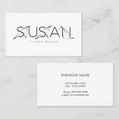 SUSAN Name Pilates Instructor Business Card Visitenkarte (Vorne/Hinten)