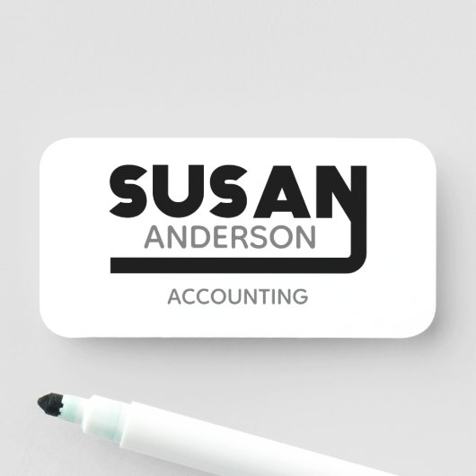 Susan Name Tag Namensschild (Beispiel)
