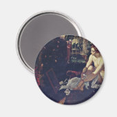 Susanna, von Tintoretto Jacopo (beste Qualität) Magnet (Vorderseite/Rückseite)