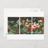 Susano singt die Yamata-no-Orochi ca. 1870er Postkarte (Vorne/Hinten)