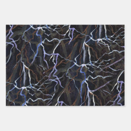 Susea Blu Studios Blitze (Nacht) Wrapping Paper Geschenkpapier Set