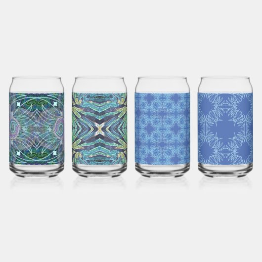 Susea Blu studios Feather Can Glasses Dosenglas (Links)