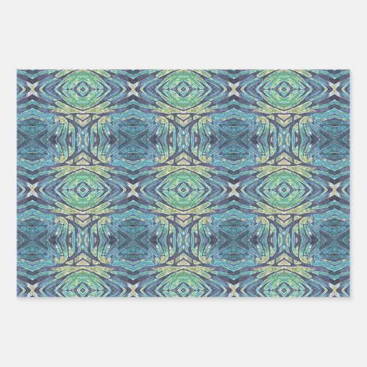 Susea Blu Studios Feather Wrapping Paper Geschenkpapier Set (Vorderseite 2)